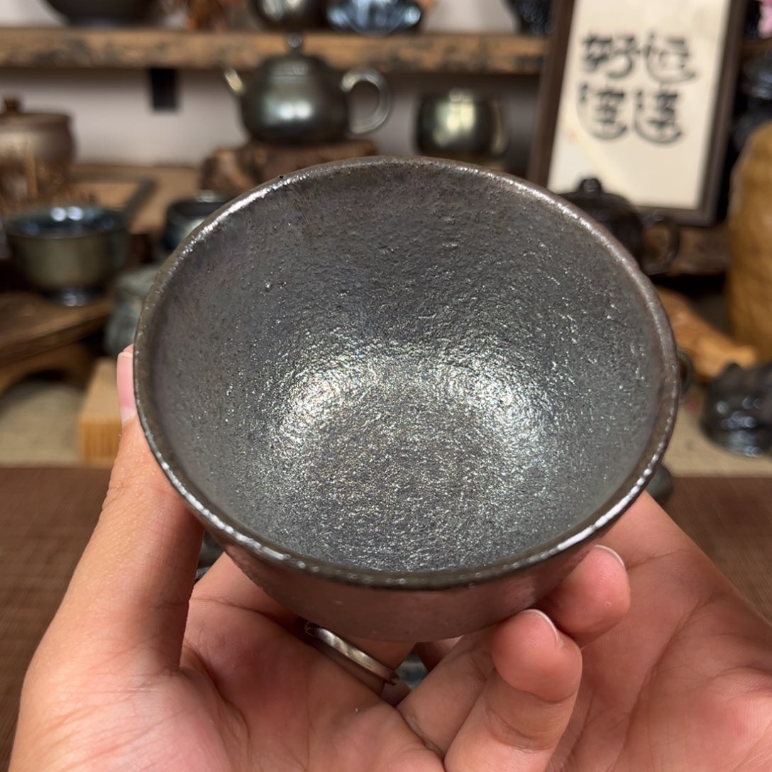 建水紫陶三木柴烧瑕疵杯