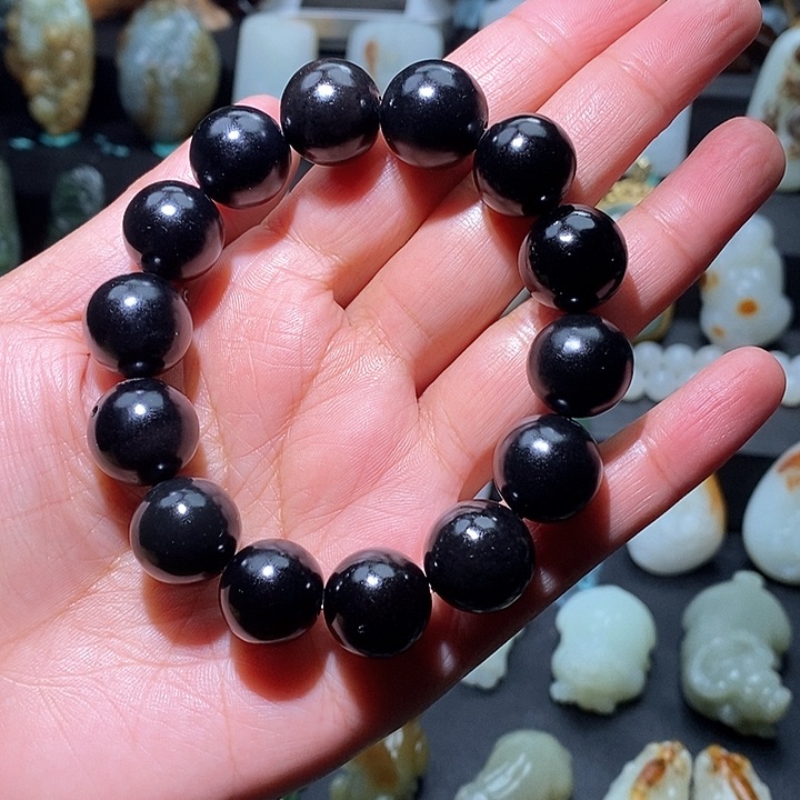 和田玉卡16墨玉未镶嵌