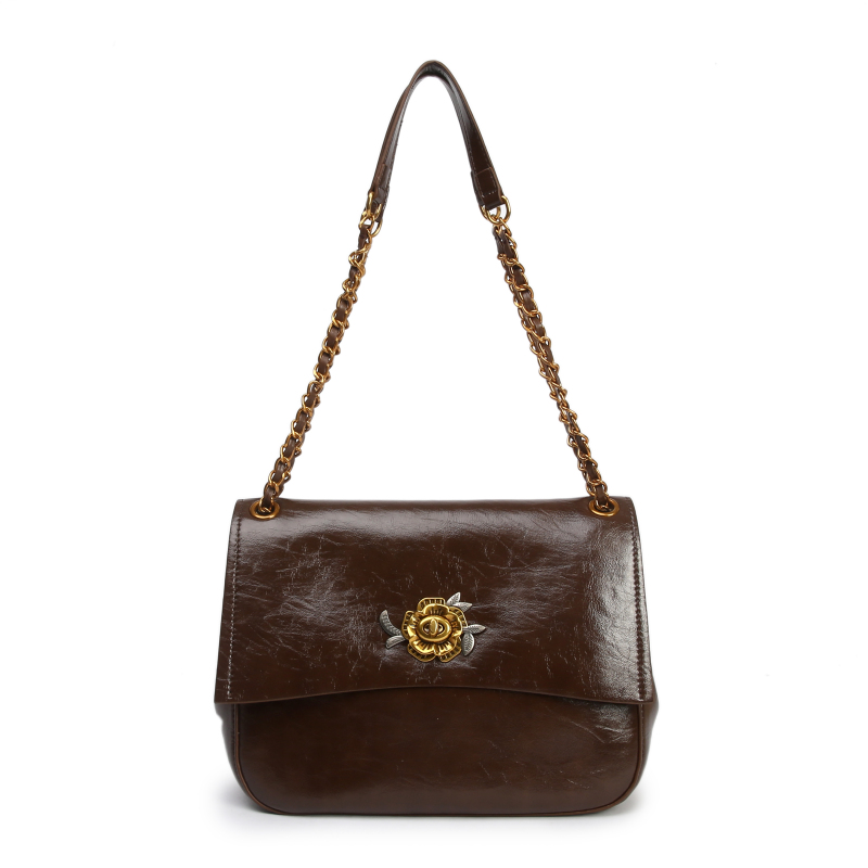 【C&R】时尚单肩斜挎托特包SKL-7702-摩卡色/27x8x19cm