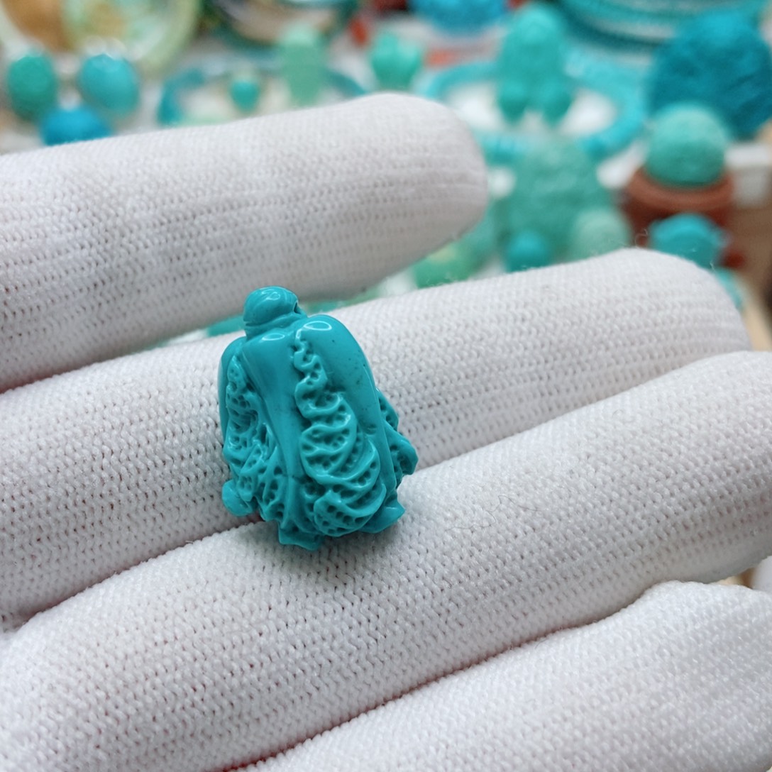 绿松石未镶嵌白菜