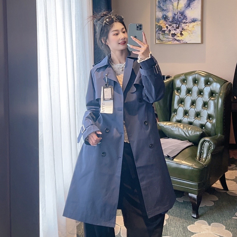2025秋装新款气质时尚网红长款风衣韩版小个子百搭外套女装