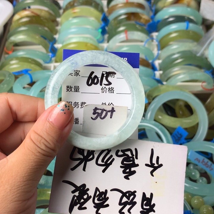 蛇纹石玉未镶嵌手镯6015