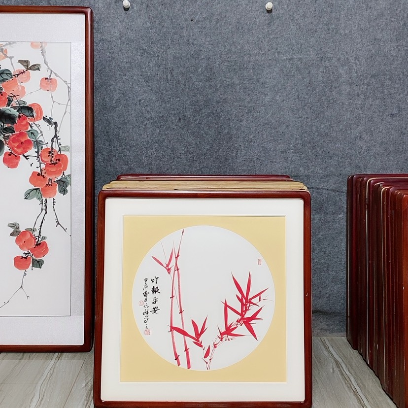 【闪购商品】国画书画作品带框65×65厘米