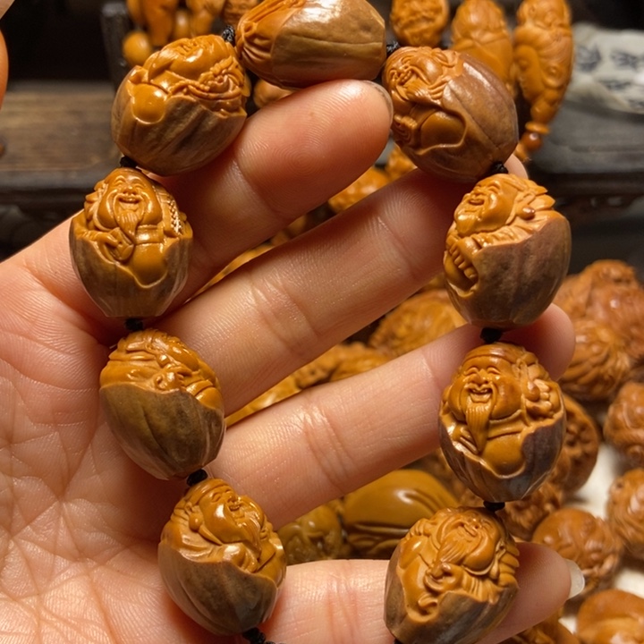 【闪购商品】橄榄核手串/手链紫皮包衣财神