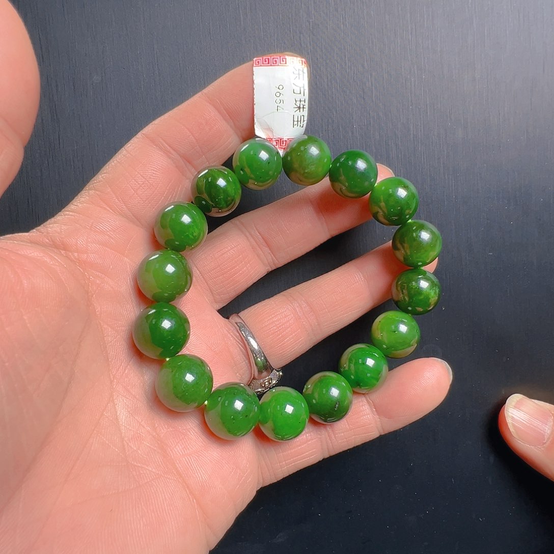 未镶嵌手链和田玉卡14编号9654