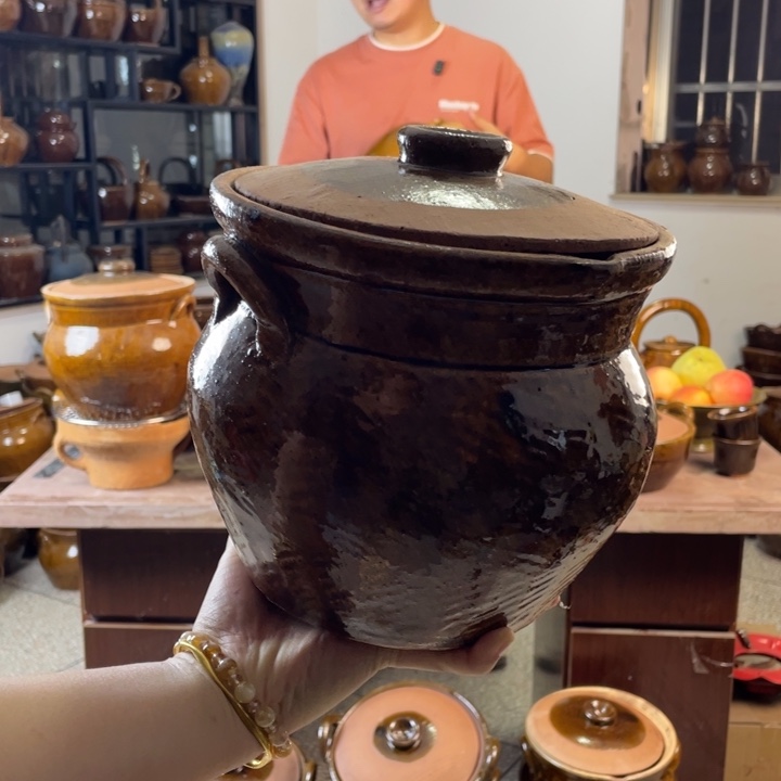粗陶土炖肉罐炖肉罐炖肉罐3L