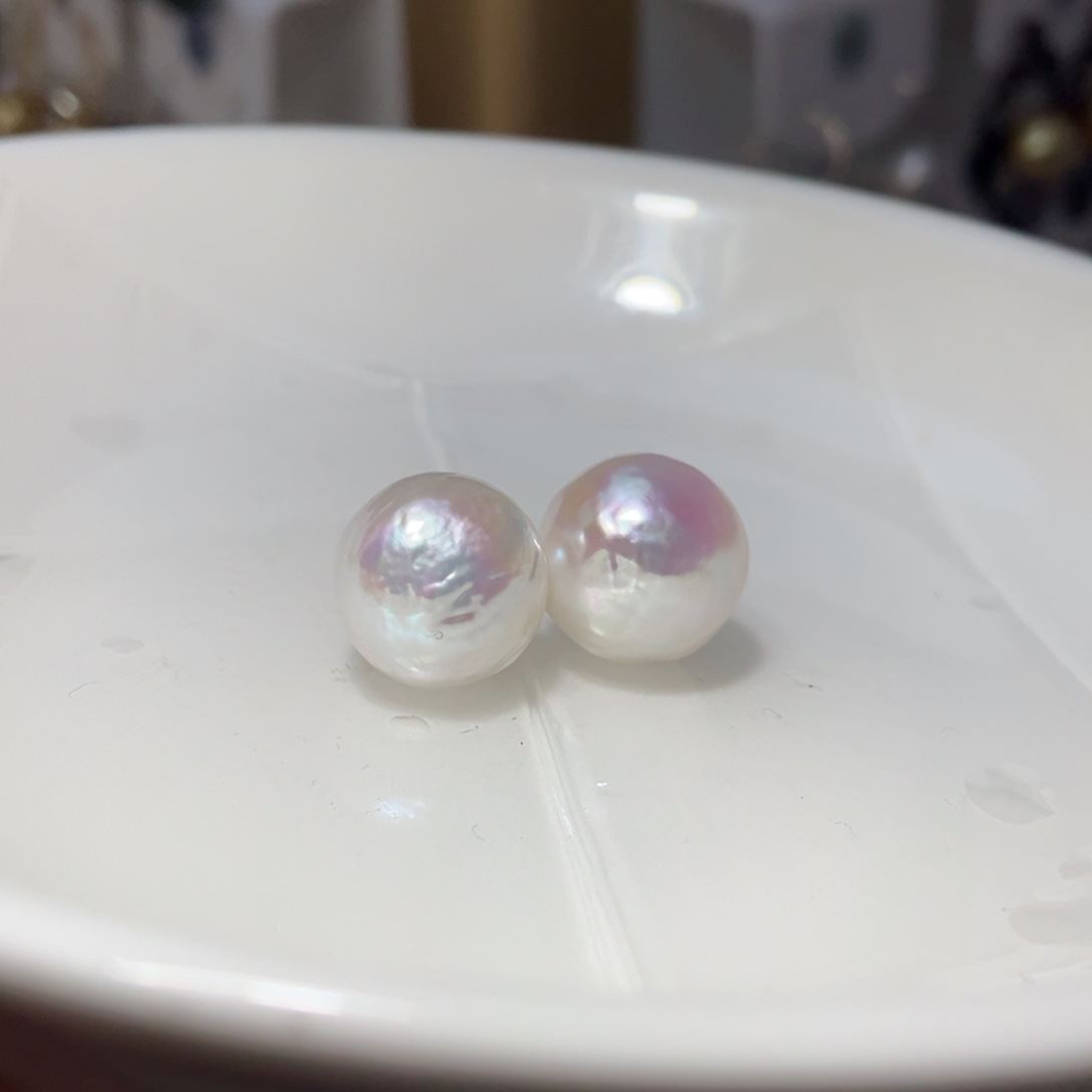 银S925镶嵌淡水珍珠耳饰