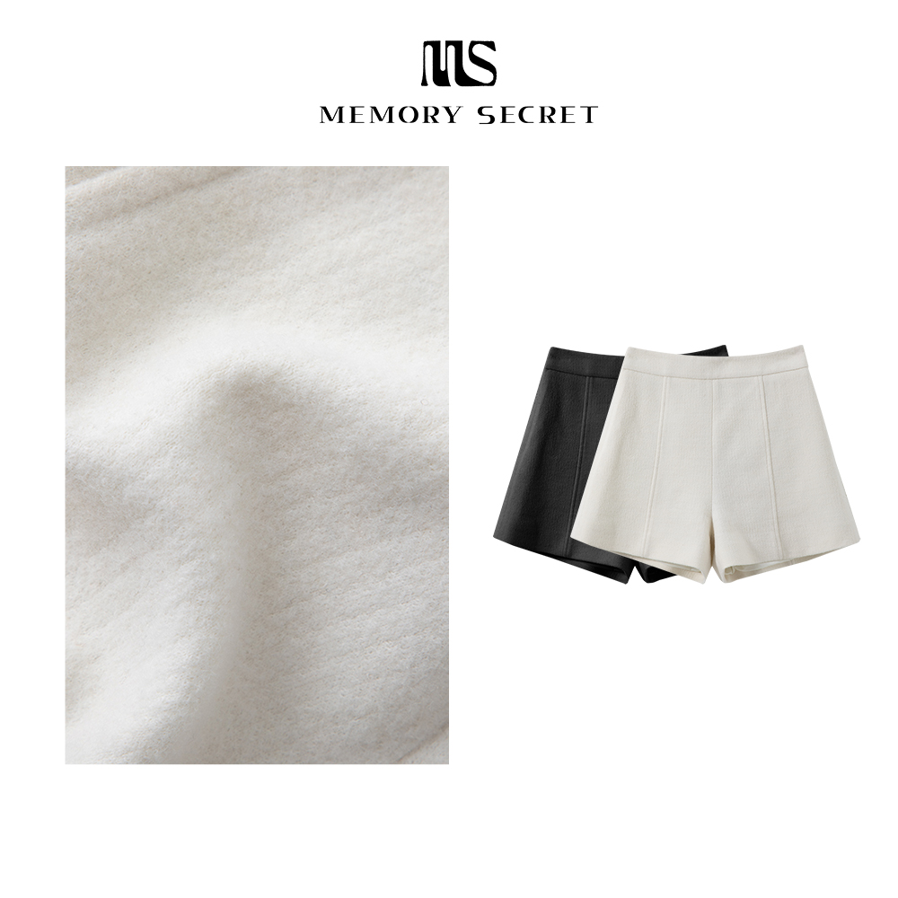 【MS】2025秋冬新款初剪澳洲羊毛短裤显瘦休闲裤子MS55082672-F