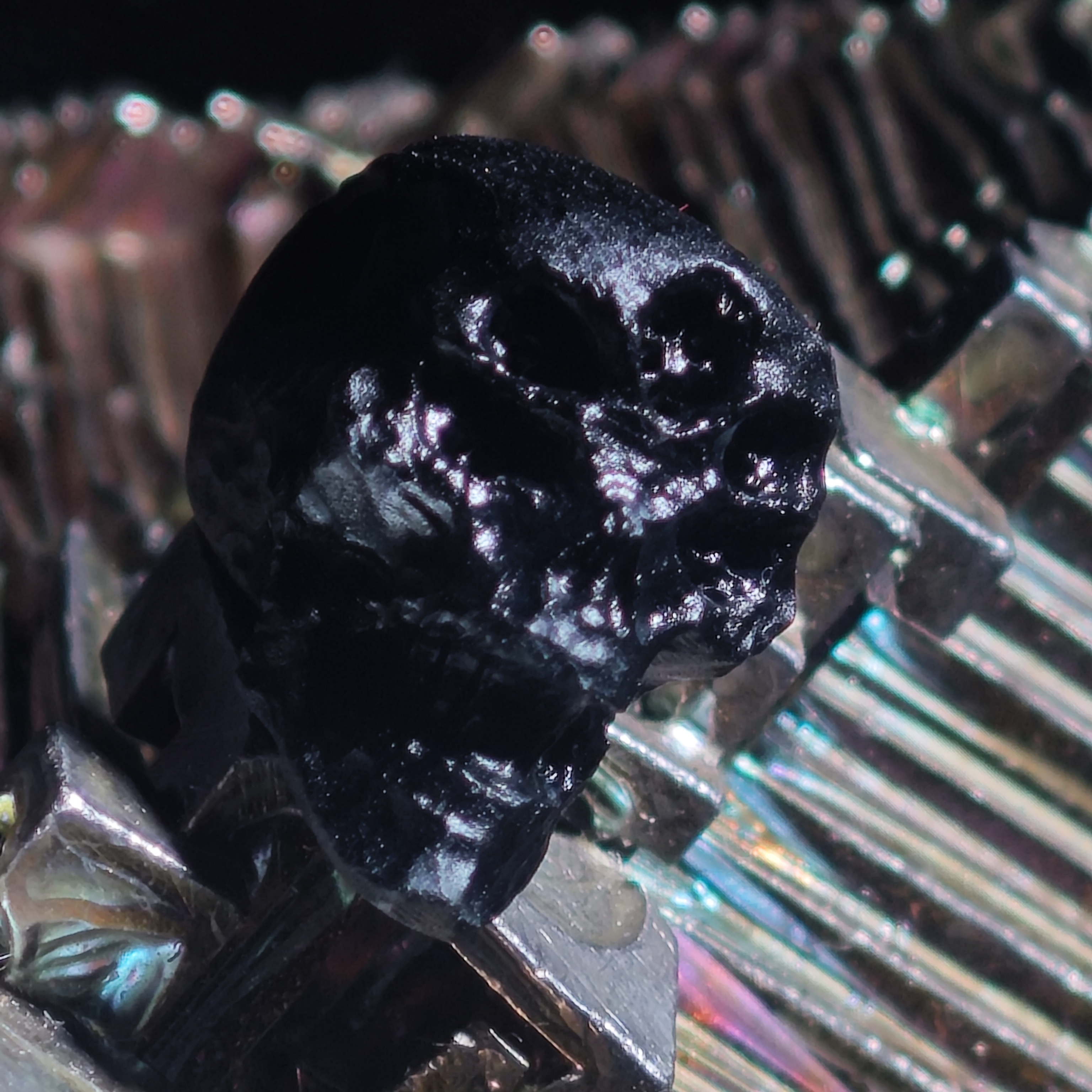 【不言骑 · 五行】gc黑五张横 横孔五眼骷髅 尺寸8*12*14