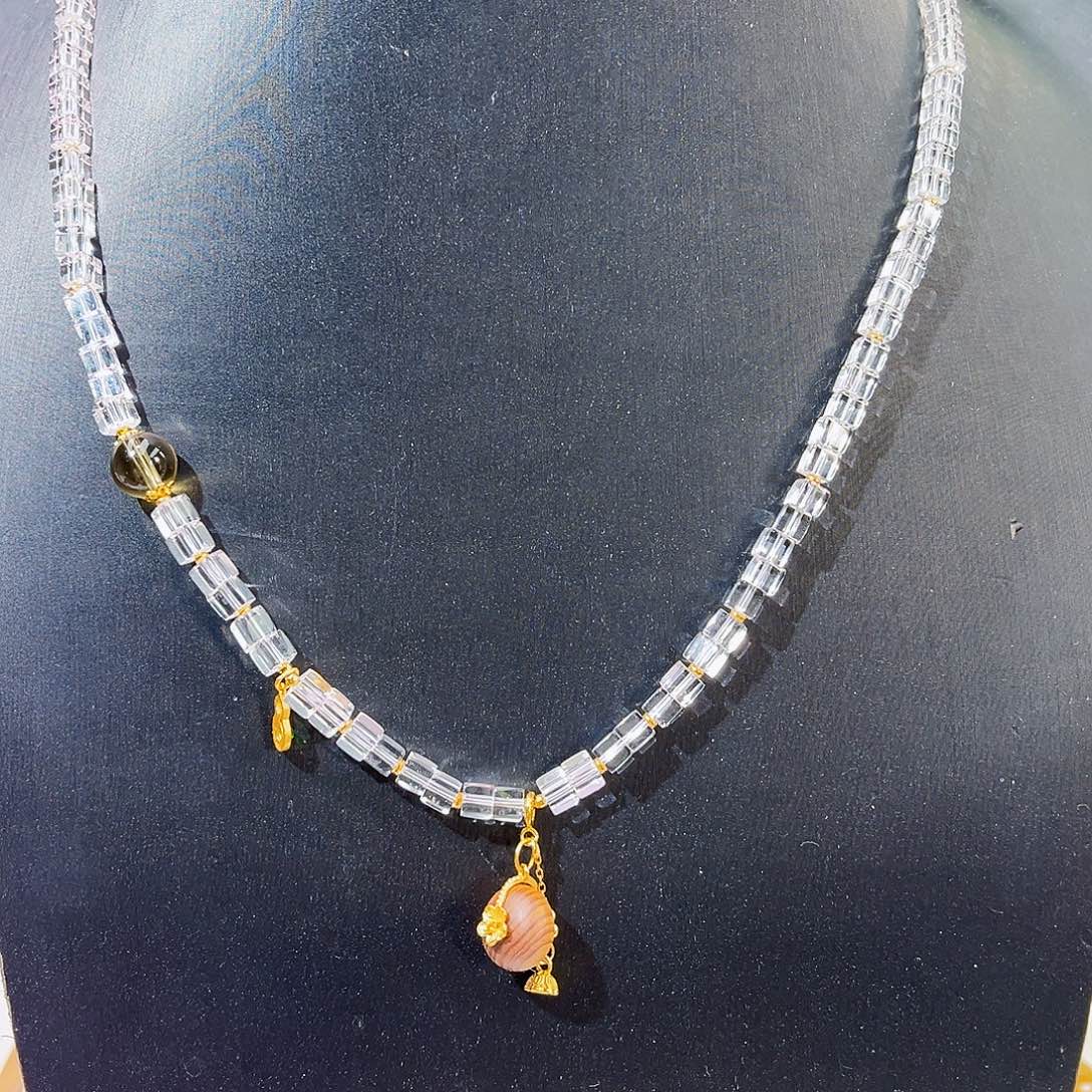 水晶颈饰未镶嵌天然