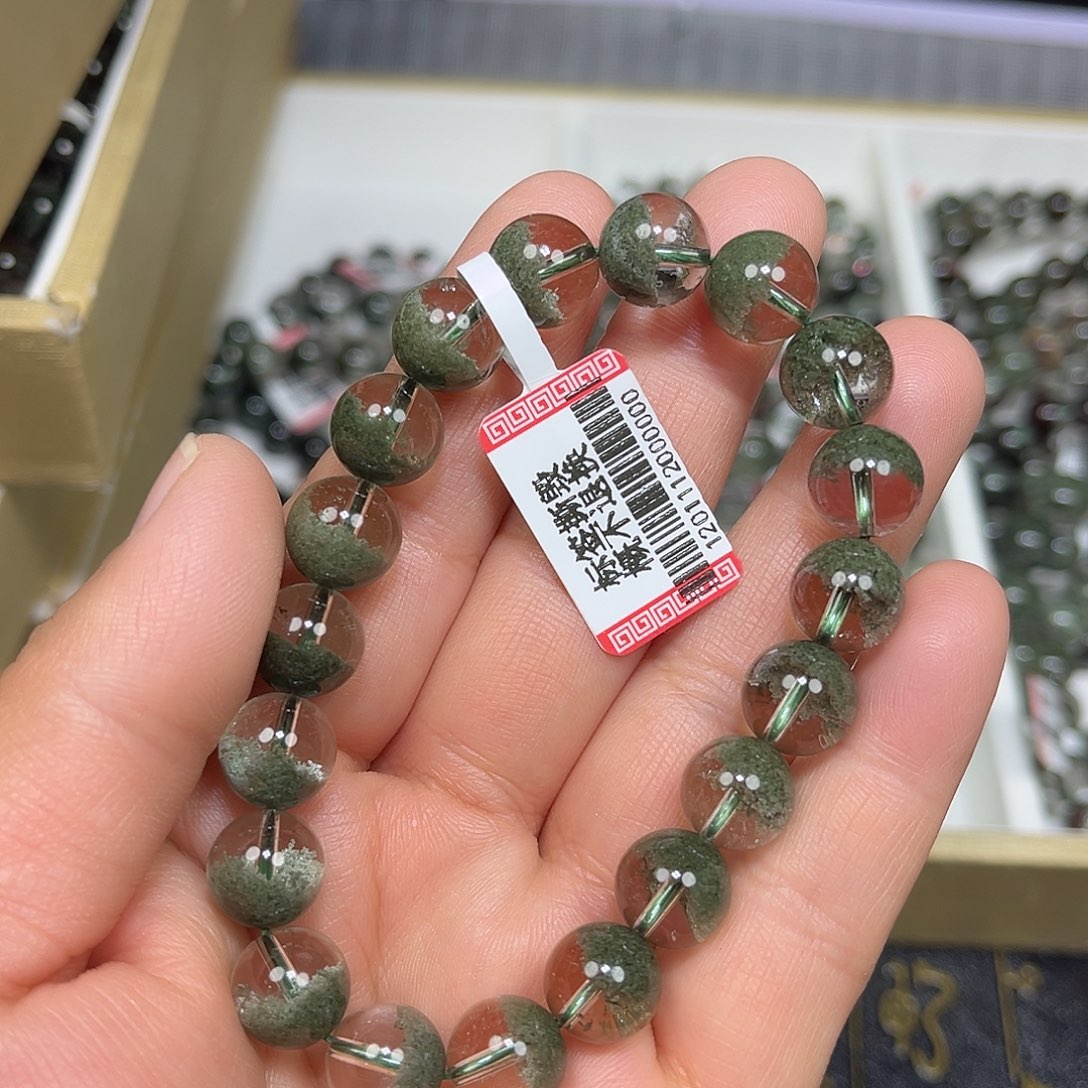 手串水晶未镶嵌绿幽灵手串