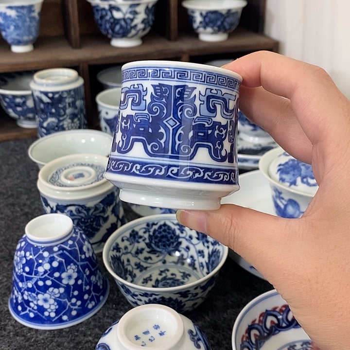 瓷【至坤承器】饕餮主人杯