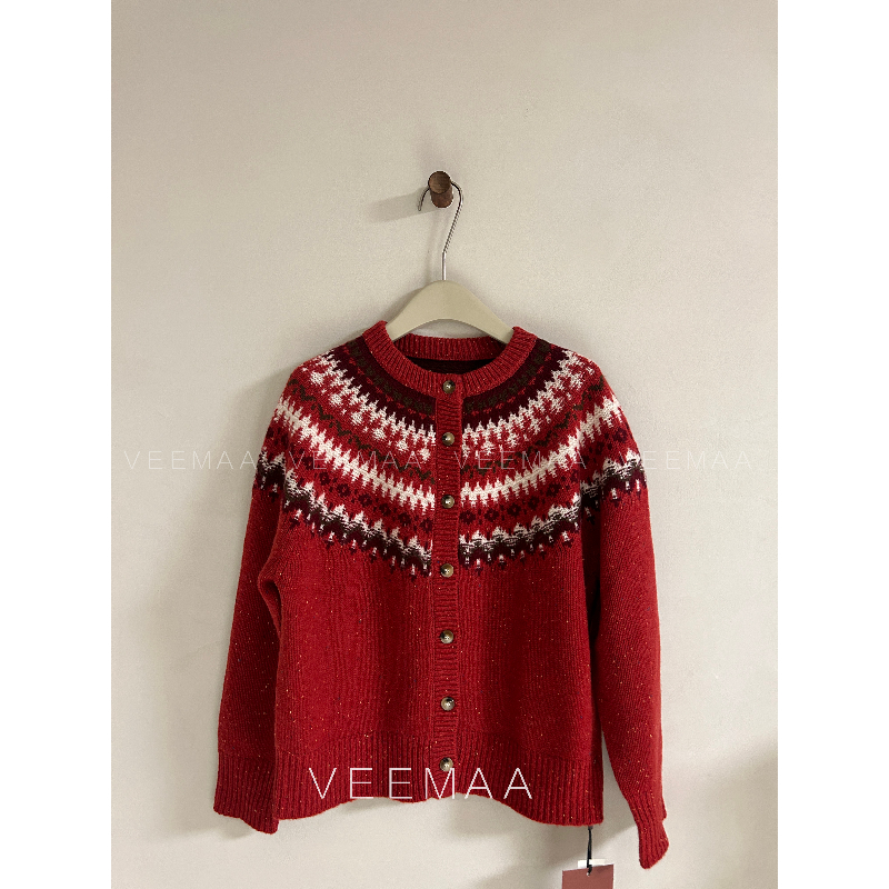 【Veemaa】费尔岛 定制款绵羊毛显瘦保暖百搭毛衣 衣长60 cm