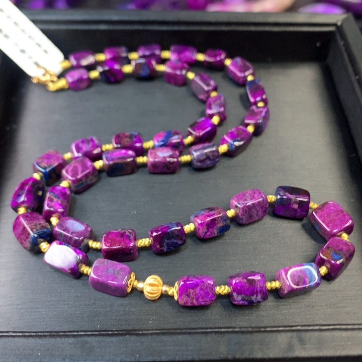 苏纪石（舒俱来）项链18K金镶嵌