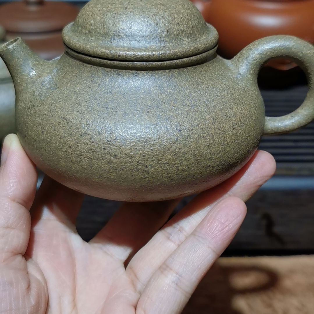 ^***^紫砂花盆容天壶全手工