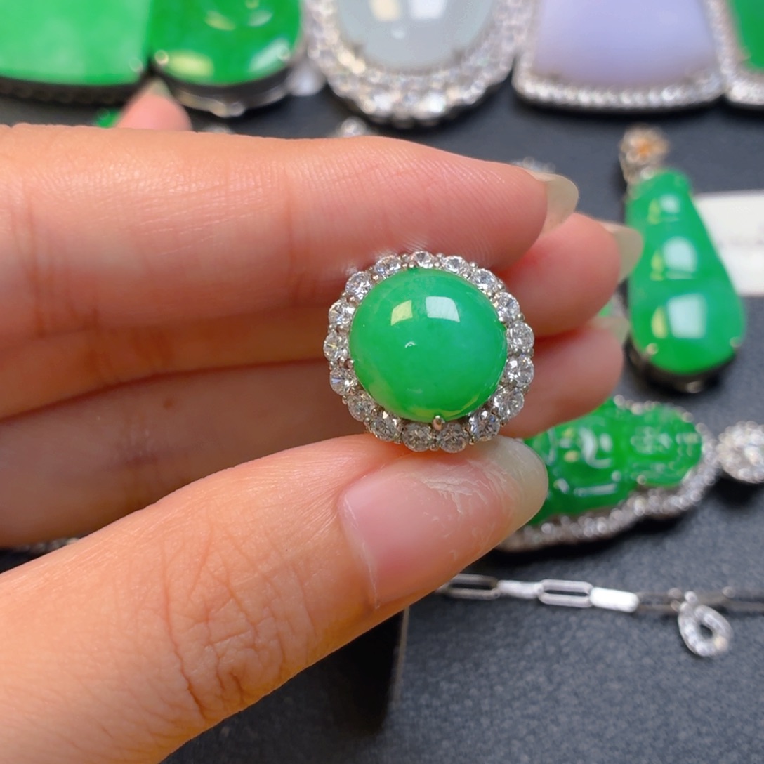 翡翠银S925镶嵌颈饰