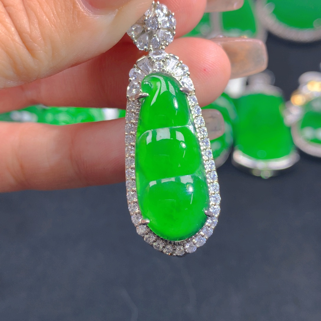 翡翠颈饰银S925镶嵌1111111111