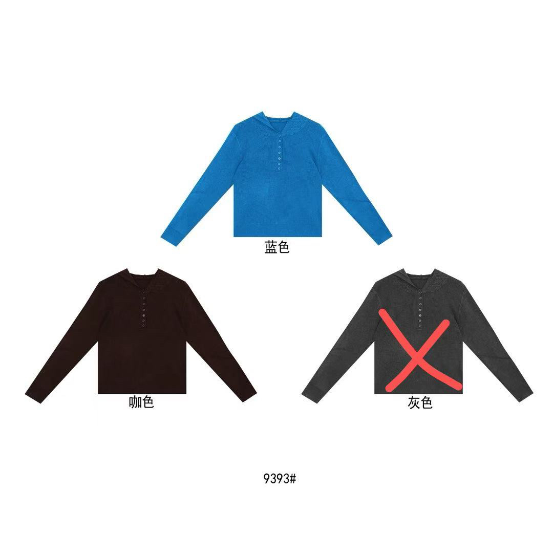 美斯拉#9393冬季福利连帽毛衣，衣长：55cm