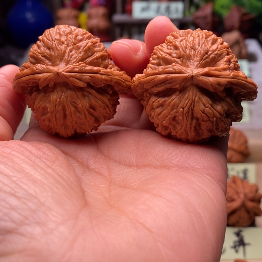 文玩核桃把件老款白全品