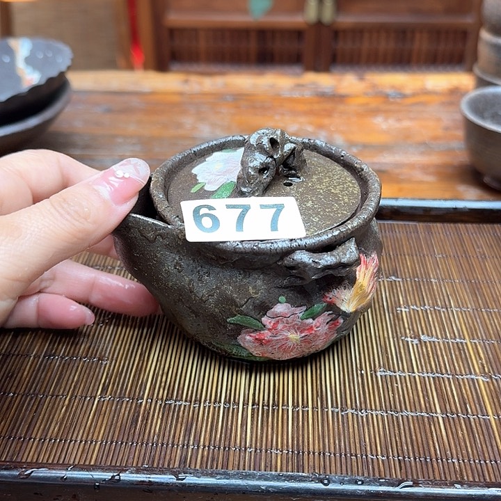 纯手工制作粗陶茶具