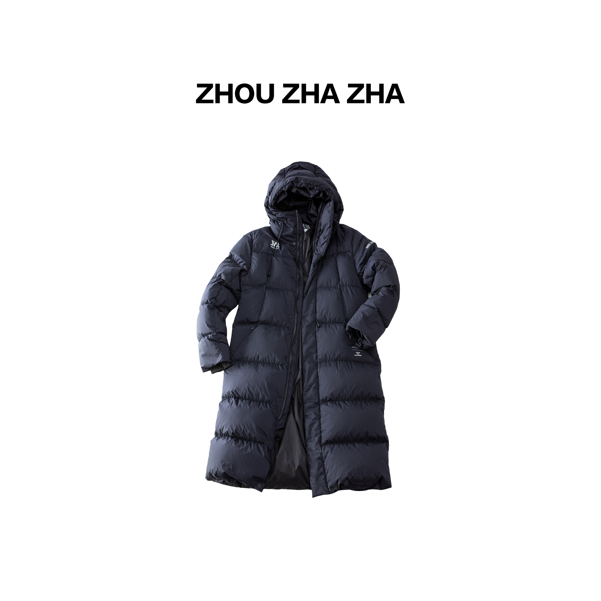 【周炸炸】90白鸭绒 极寒加厚高充绒过膝长款保暖羽绒服#549682