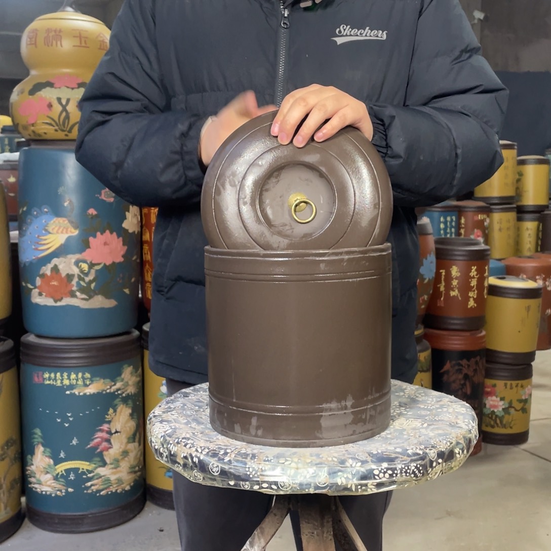 宜兴原矿紫砂茶叶罐