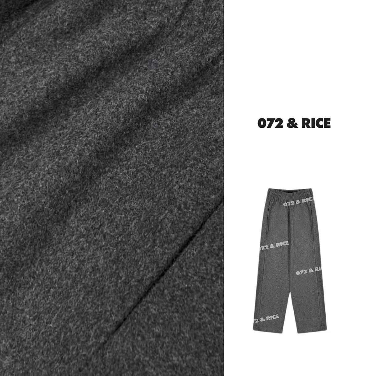 072 & RICE【乐奇裤】秋冬休闲橡筋腰抽绳阔腿九分裤 31XD60