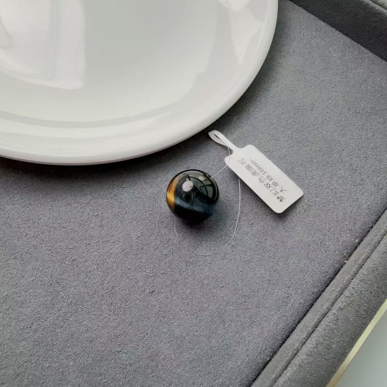 梦幻双色虎眼石大单珠16mm