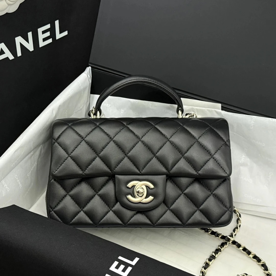 99新 Chanel/香奈儿 Chanel黑金手柄大mini 25110102-04