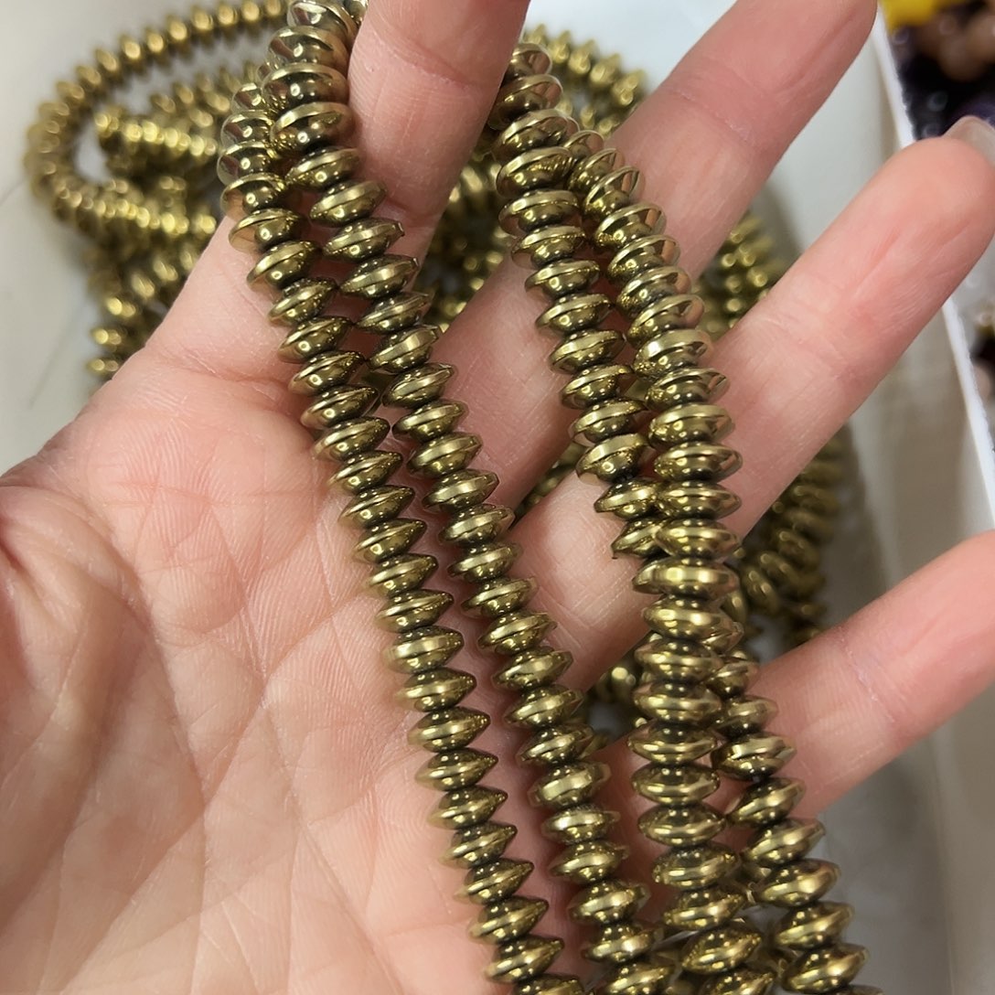 玛瑙/玉髓未镶嵌珠宝半成品，卡8黑胆石高保色一条