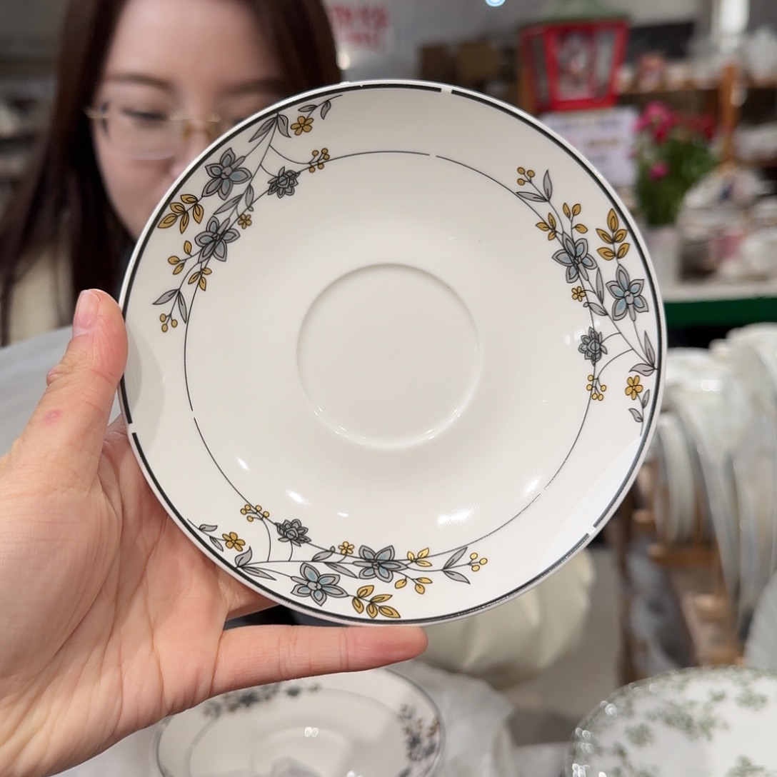 瓷骨瓷6英寸味碟15cm8个实用外贸骨瓷