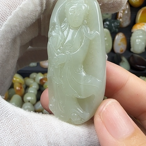 和田玉未镶嵌吊坠(不含链)