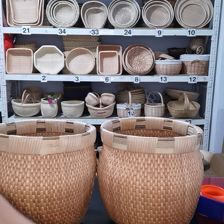 蝴***兰木柳编口28高28斗2个老式