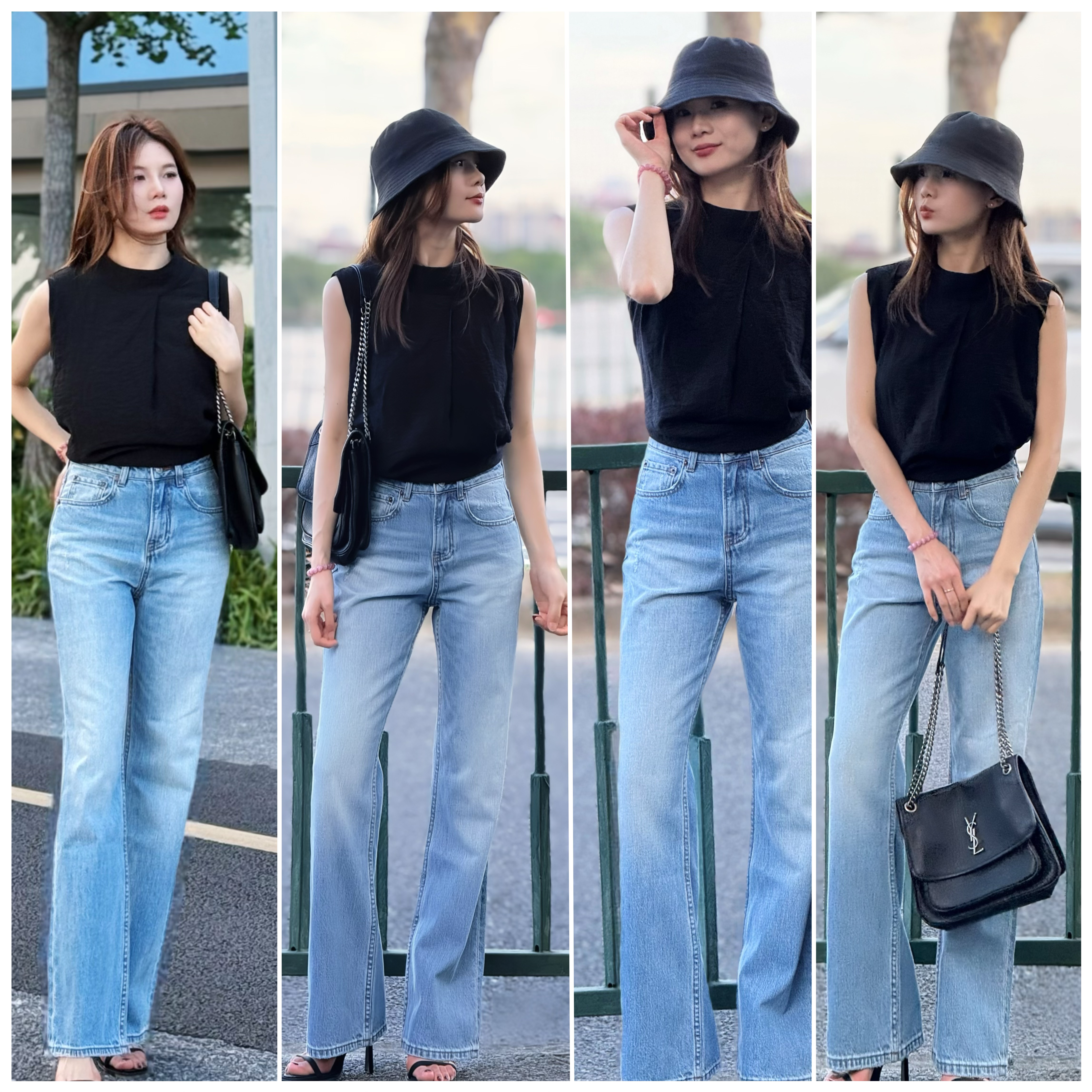 5580 大牌平替直筒阔腿复古牛仔裤