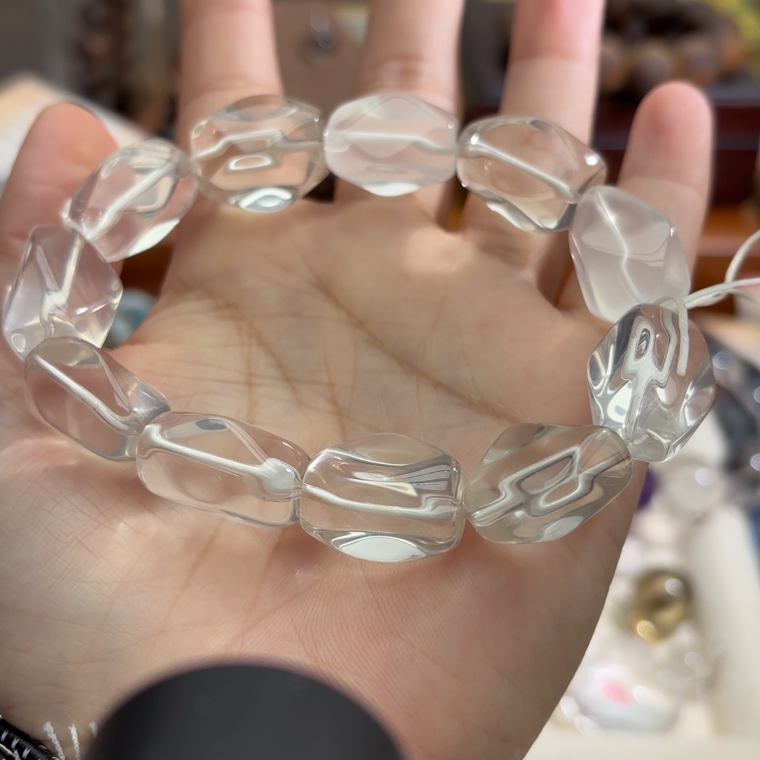 未镶嵌手链水晶奶白晶
