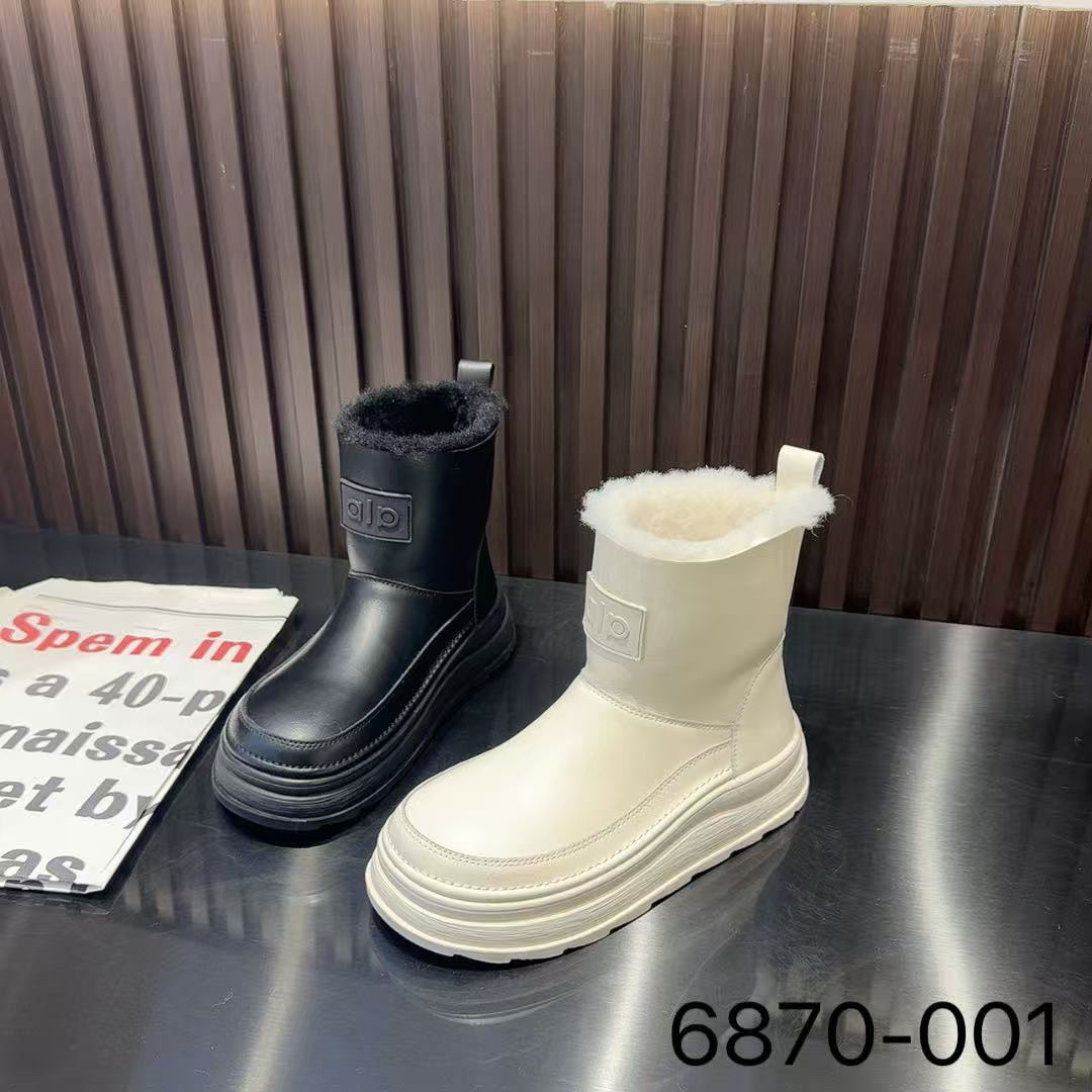 YBLH | 25秋冬•韩版.牛皮羊毛•雪地靴6870-001