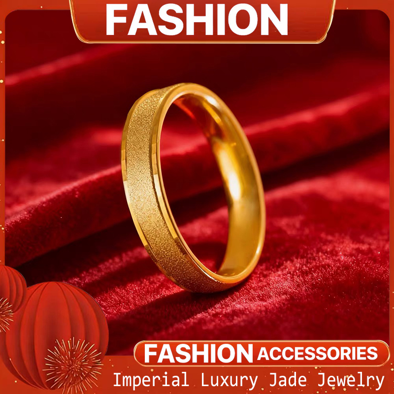 YUSHIDI 【粉丝专属】高级感满天星三生三世情侣戒磨砂古法戒子