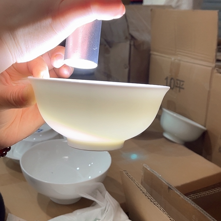 瓷片高白泥五英寸正德米饭碗六个，微瑕包邮