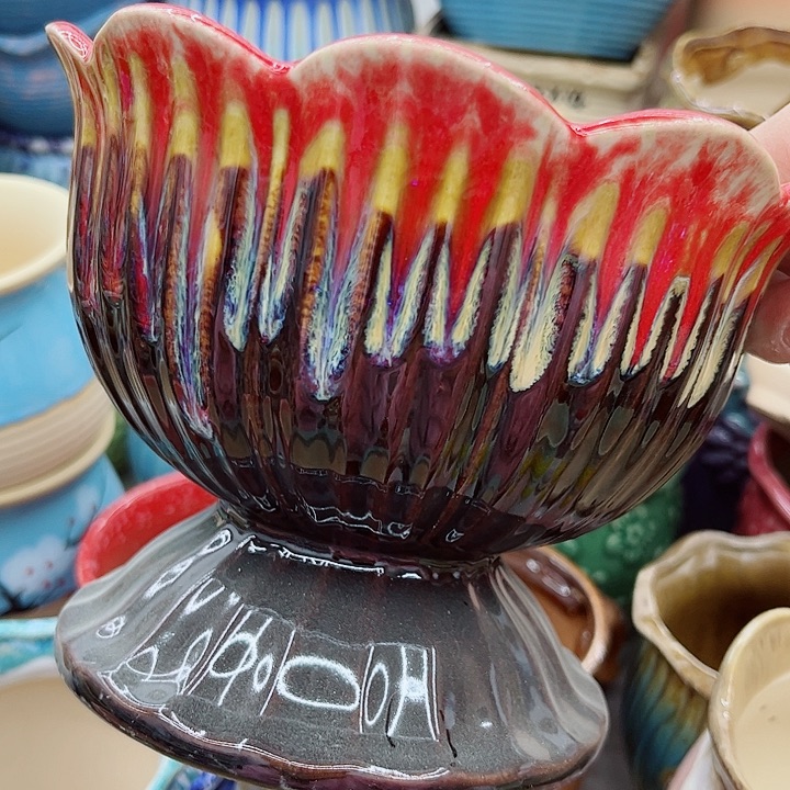 多肉绿植陶瓷花盆9.9包邮，有孔