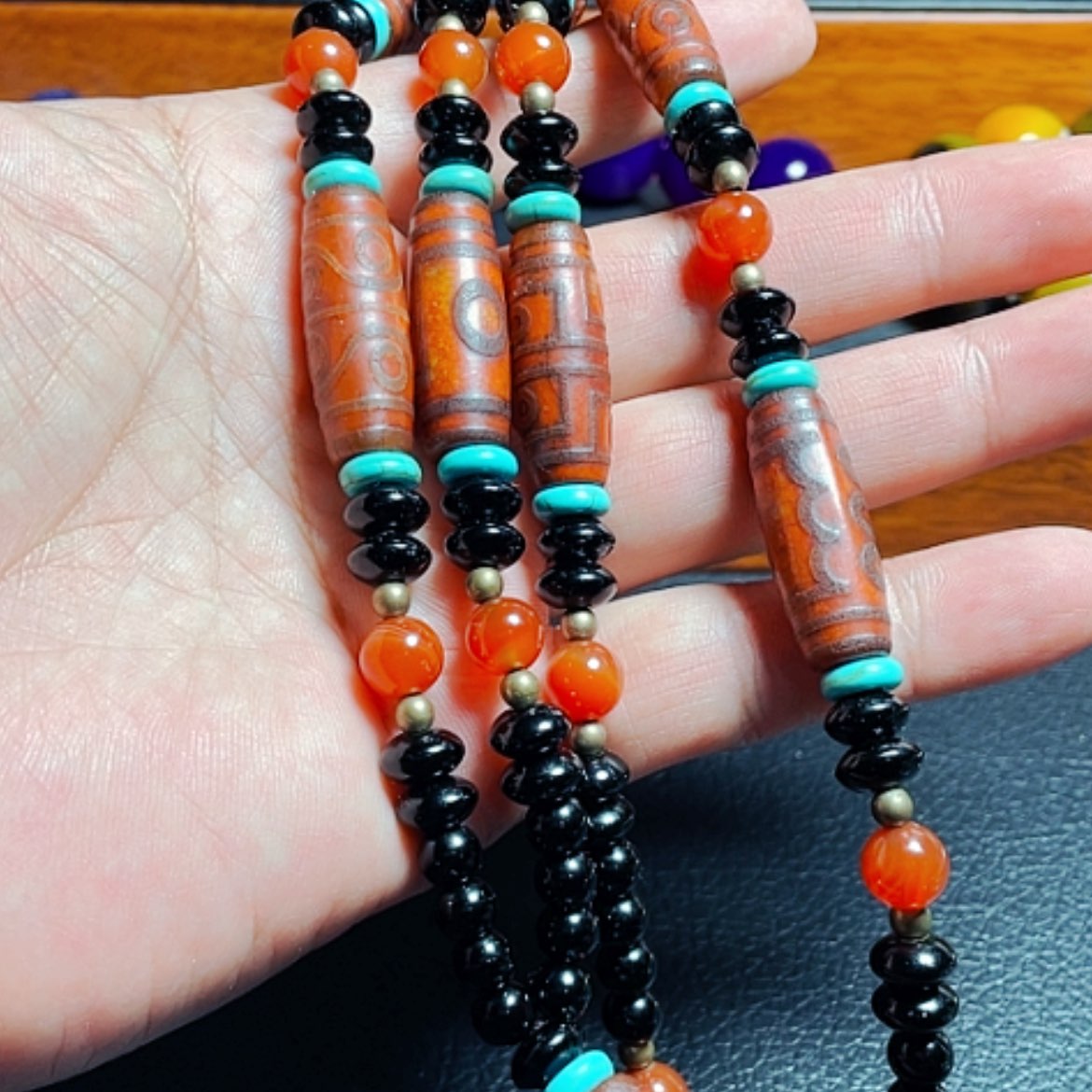 【闪购商品】玛瑙/玉髓手链未镶嵌全家福项链