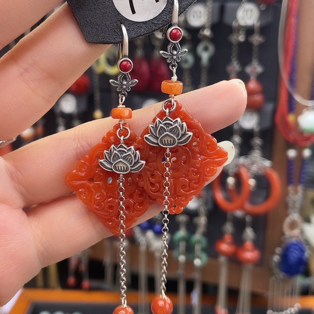 翡翠戒指银S925镶嵌看***态805ggjhhyu