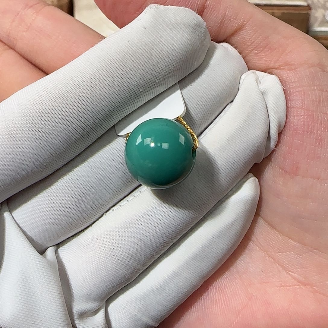 绿松石未镶嵌13mm➕单珠