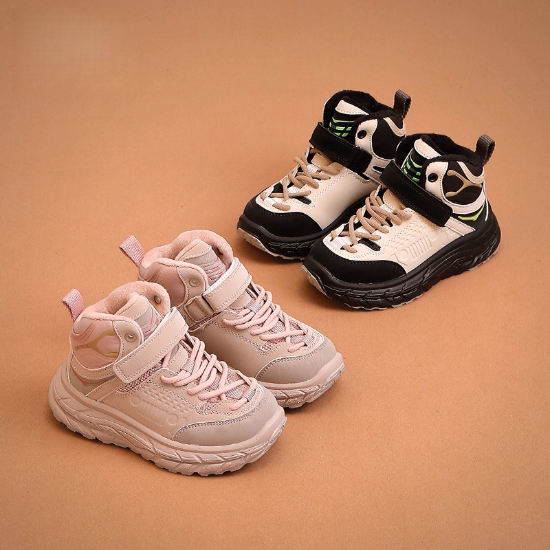 235002儿童加绒运动鞋新款冬季女孩加厚保暖防滑二棉鞋