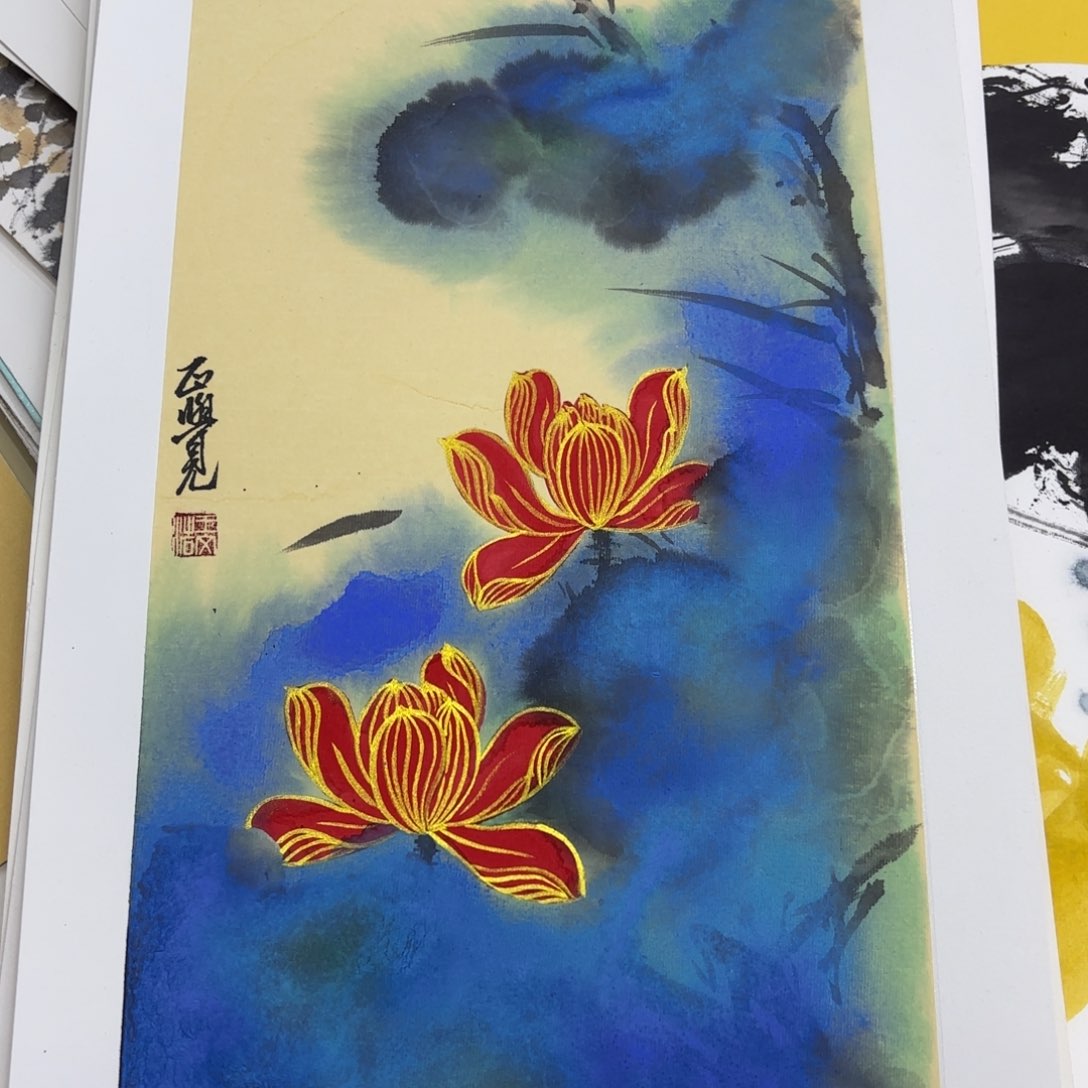 国画卡纸花鸟花鸟