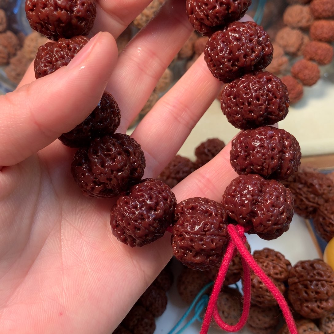 金刚菩提手串9****！五瓣金刚菩提五星双龙