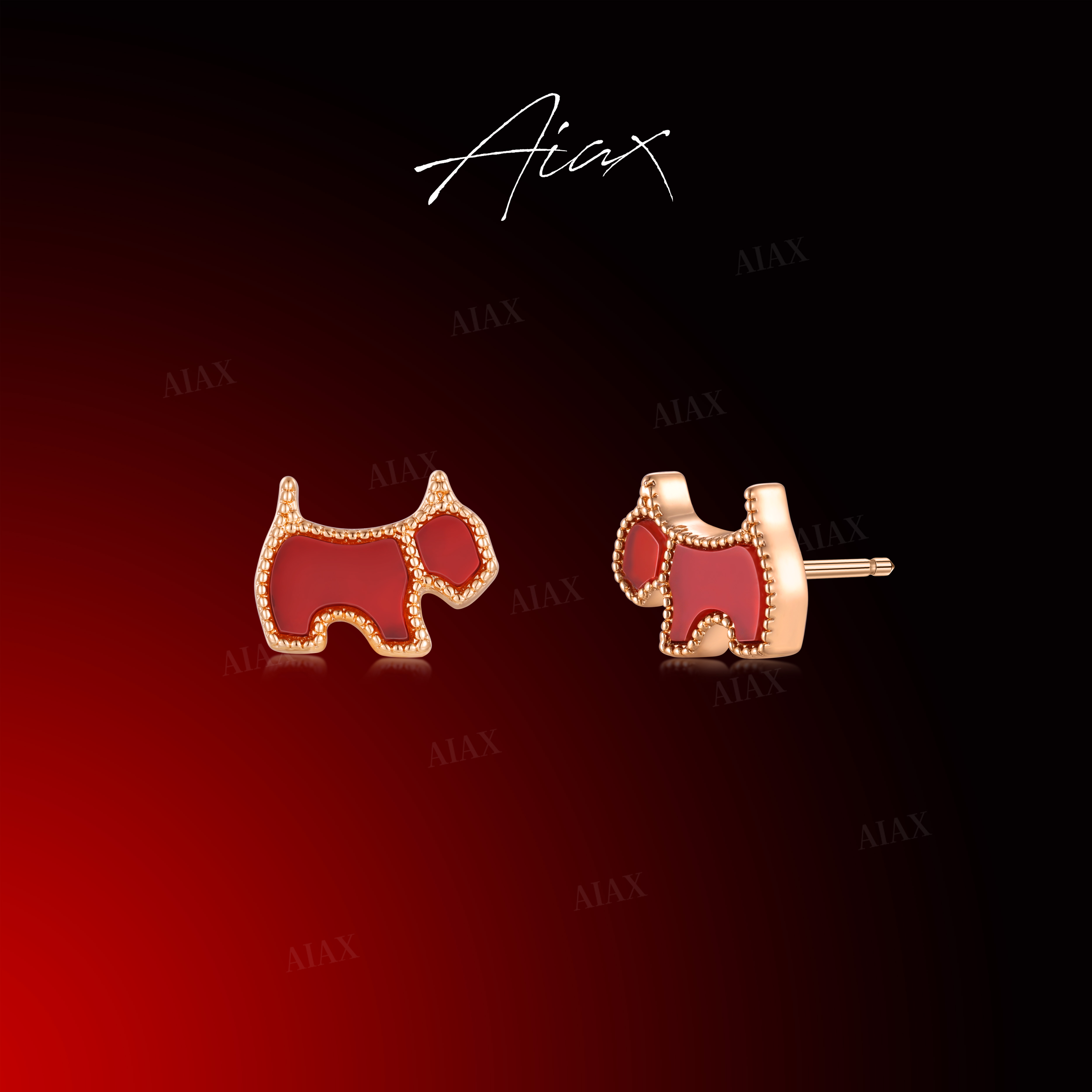 AIAX  镀K金【情人节】法国时尚小众红运旺旺耳环TSL1061