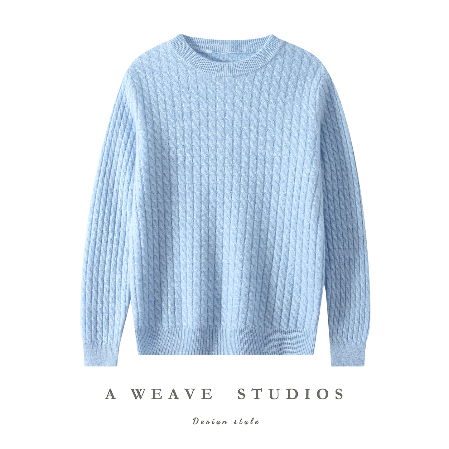 100%山羊绒儿童羊绒衫圆领复古麻花男女中大童薄款打底毛衣马卡龙