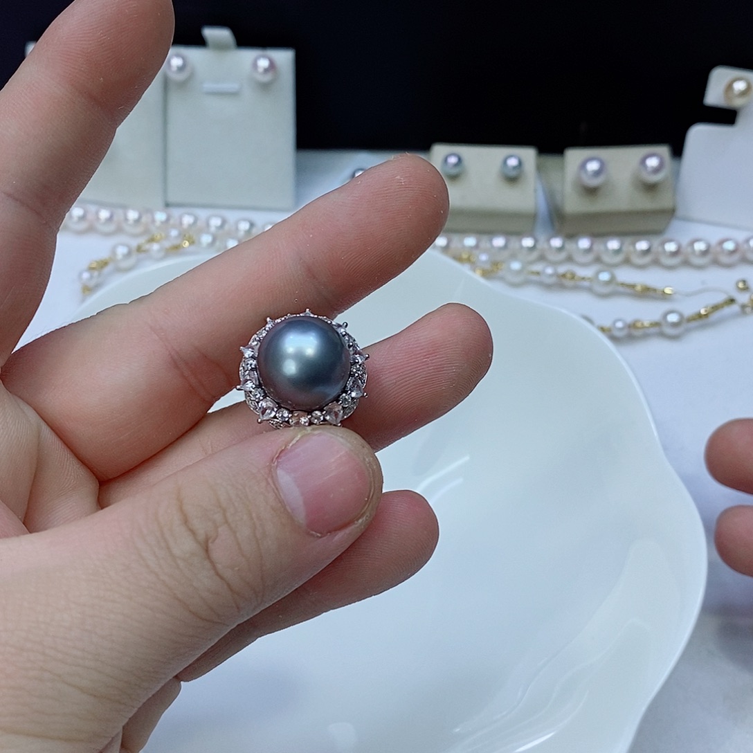 海水珍珠颈饰银S925镶嵌