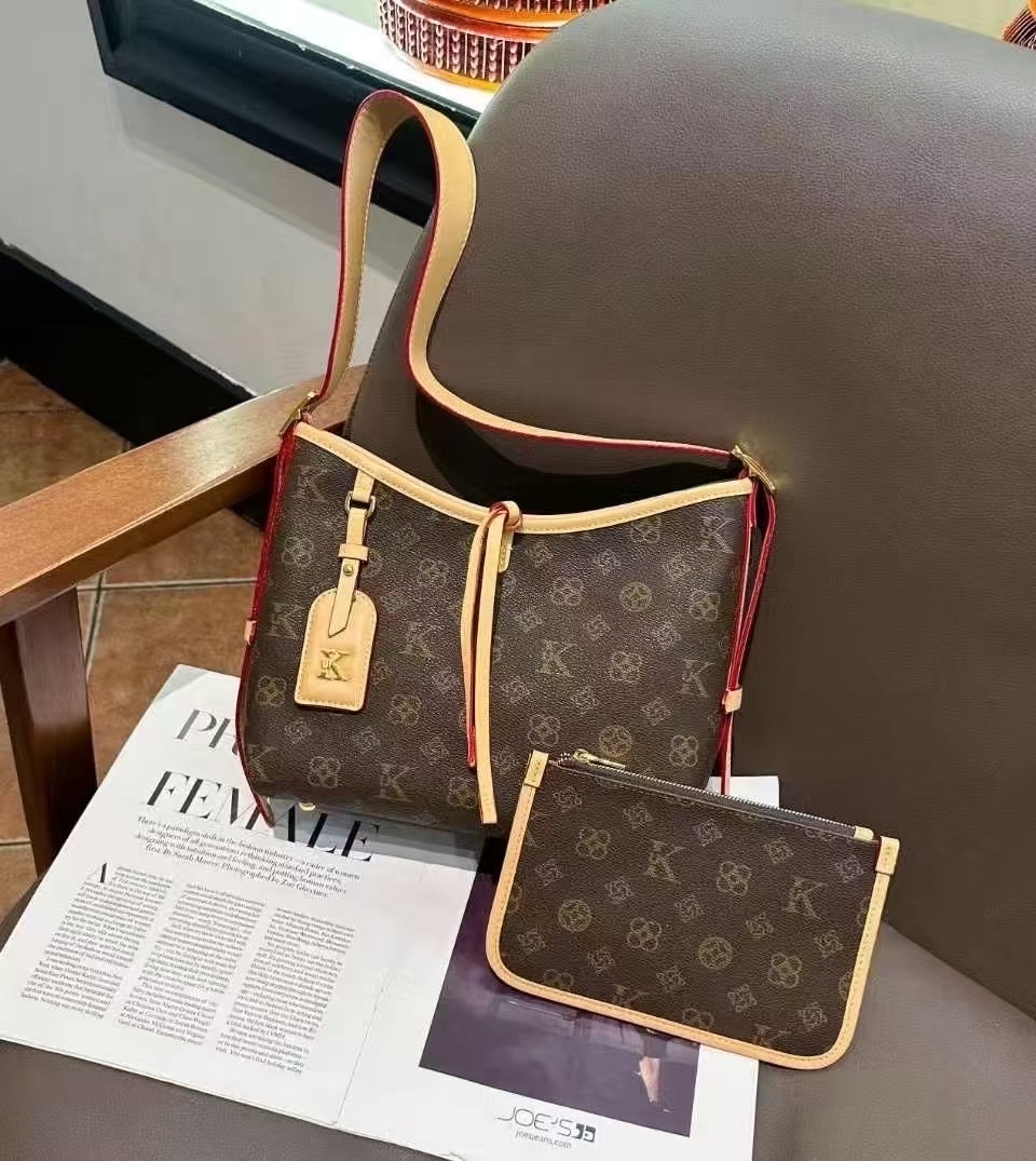 单肩拉链中性风托特包港风斜挎包经典中号少女风