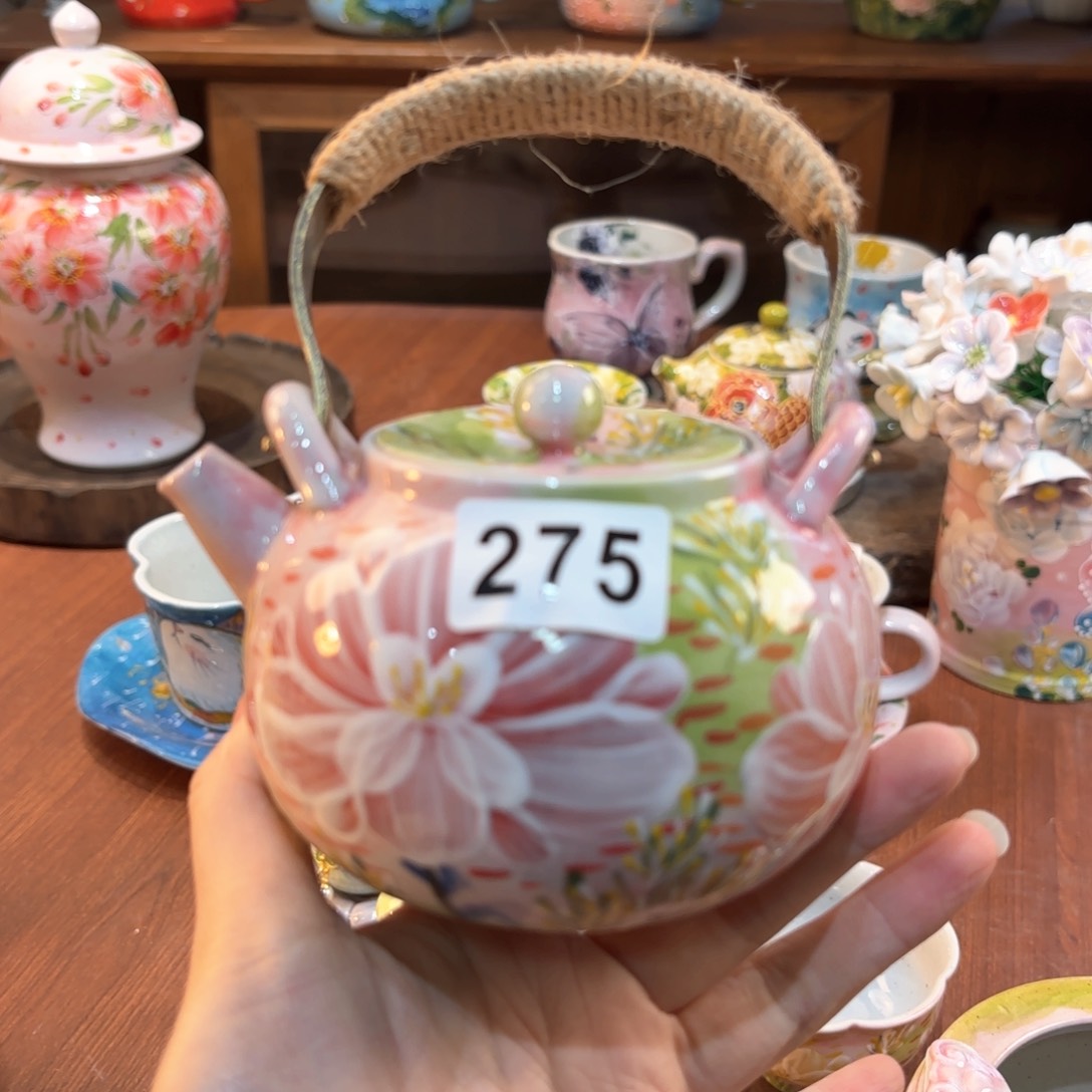 景德镇手绘高温釉下彩陶瓷茶具